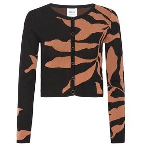 MISA Black and Brown Patterned Cardigan